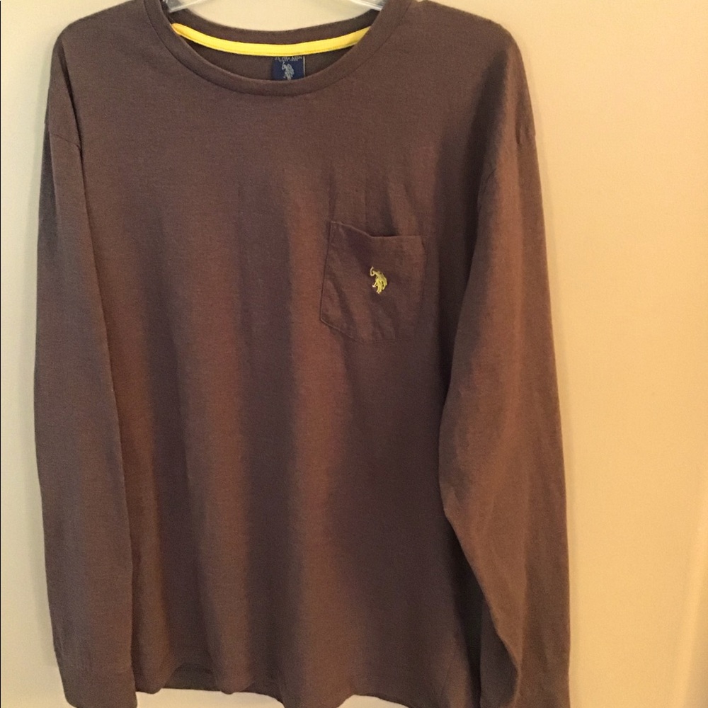 Men’s long sleeved US Polo Assn. shirt with pocket
